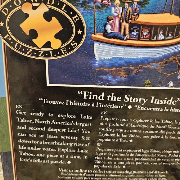 Dowdle Lake Tahoe Puzzle 500 Piece 16X20 in "Find the Story Inside" COMPLETE - Picture 2 of 15